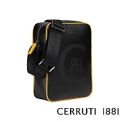 【Cerruti 1881】限量2折 義大利頂級小牛皮側背包肩背包 全新專櫃展示品(黑色 CEBO05479M)