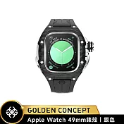 ★送原廠提袋+進口醒酒器★Golden Concept Apple Watch 49mm 保護殼 RSCIII49 銀錶殼/黑橡膠錶帶