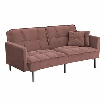 IDEA-北歐三段繽紛短絨沙發床/六色可選 紅色
