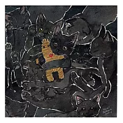 【玲廊滿藝】桂桑比illustration-萬聖節之巫毒黑貓30x30cm