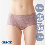 【日本GUNZE】雙重保水潤膚無痕三角內褲 L 紫紅