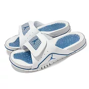 Nike 拖鞋 Jordan Hydro IV Retro 男鞋 白 藍 防滑 涼拖鞋 魔鬼氈 喬丹 532225-141