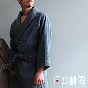 【日本桃雪】sensui SEK抗菌防臭最高級超長棉浴袍/睡袍 L(多色任選- 靛海藍) | 鈴木太太公司貨