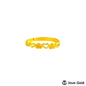 JoveGold漾金飾 輕輕的思念黃金戒指