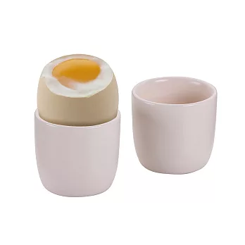 《KELA》Bob瓷製蛋杯2入(淺櫻粉) | 雞蛋杯 蛋托 早午餐 餐具 義式咖啡杯 午茶杯
