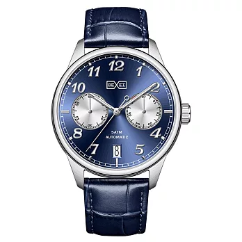 BEXEI 貝克斯 9167 動力儲存 太陽紋錶盤 日期顯示 夜光 全自動機械錶 手錶 腕錶 9167 星耀藍