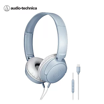 鐵三角 ATH-S120C USB Type-C™ 用耳罩式耳機  灰藍色