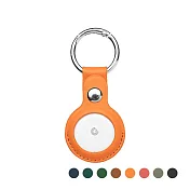 grantclassic GC-Tag 皮革雙孔金屬扣保護套 保護套 鑰匙圈 皮套 AirTag保護套 金屬釦環 橙色