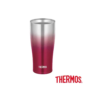 【THERMOS 膳魔師】不鏽鋼真空冰沁杯0.42L(JDE-400C-SP-R) 紅色
