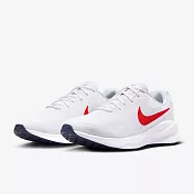 NIKE REVOLUTION 7 WIDE 男跑步鞋-白紅-FB8501100 US10.5 白色