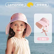 Lemonkid-兒童綁帶防曬帽-花園粉  S-52cm