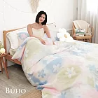 《BUHO》天然嚴選純棉單人床包+雙人被套三件組 《仙頌羽境》