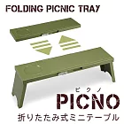 日本輕便摺疊野餐桌-兩入 綠色