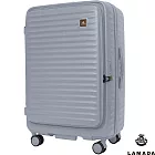 【LAMADA】26吋極簡漫遊系列前開式旅行箱/行李箱(迷霧灰) 26吋 迷霧灰