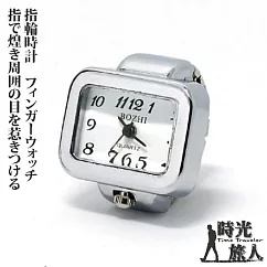 【時光旅人】極簡方形時尚造型錶戒指─指輪時計