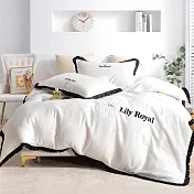 Lily Royal 皇家百合-100支天絲小香風絲鏽兩用床包組-7尺特大 象牙白