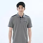 【遊遍天下】男款抗UV防曬吸濕排汗速乾機能POLO衫(GS1046) M 灰色