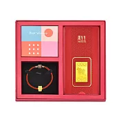 【點睛品】十二生肖黃金串珠-馬 金飾禮盒 (彌月/生日/紀念) 馬串珠+牛金片