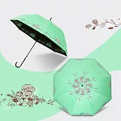 【雙龍牌】小香風黑膠宮廷傘自動直立傘晴雨傘/防曬抗UV陽傘A8027D 蒂芬綠