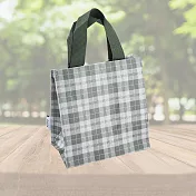 日本進口保溫保冷購物袋-綠色格紋-2入