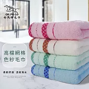 【OKPOLO】台灣製造高檔網格色紗毛巾-買六送六(超強吸水 舒適柔軟) 綜合四色