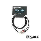 【KLOTZ】KY5 MiniLink Pro Y-Cable 1.8米 黑 (3.5mm - 2x XLR) 公司貨