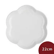 Le Creuset 繁花系列 花形淺盤 餐盤 盛菜盤 造型盤 22cm 棉花白