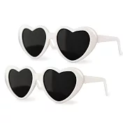 O’Pretty 歐沛媞 Petsall 寵物時尚造型眼鏡2入-(愛心)(8.4X3X7.2cm)-多色可選 白