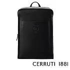 【Cerruti 1881】限量2折 義大利頂級小牛皮後背包 全新專櫃展示品(黑色 CEZA06409M)