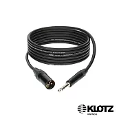【KLOTZ】M1 專業麥克風線 3米 黑 (XLR公 - 6.3mm公) Neutrik® 公司貨