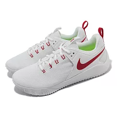 Nike 排球鞋 Wmns Zoom Hyperace 2 女鞋 白 紅 緩震 支撐 排羽球 運動鞋 AA0286─106