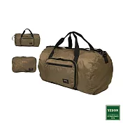 YESON - 商旅輕遊可摺疊式大容量手提斜背旅行袋-卡其 卡其