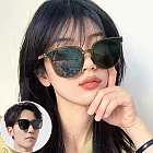 seoul show首爾秀 折疊彈簧腿方圓框男女太陽眼鏡UV400墨鏡 G07  藍野綠