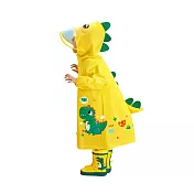 【JAR嚴選】立體可愛卡通兒童雨衣 M 黃色小恐龍