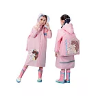 【JAR嚴選】防水防風兒童雨衣 XL 粉色美少女