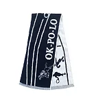 【OKPOLO】台灣製造運動風運動毛巾-2入組(加長設計 運動首選) 榮耀黑