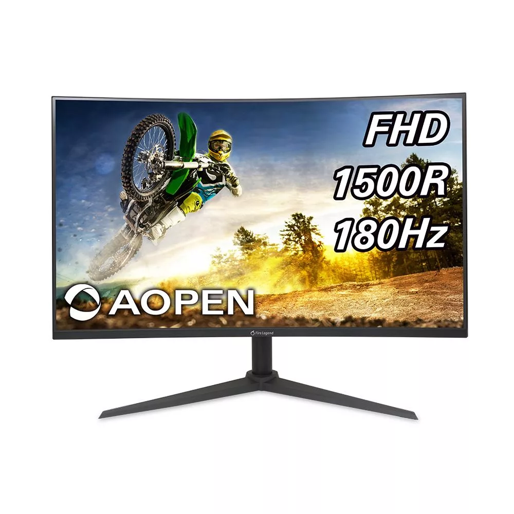 AOPEN 32HC5QR AOPEN 32HC5QR 31.5吋曲面 VA 面板顯示器,擁有 1920x1080 全高畫質解析度與 180Hz 超高重新整理率,1ms 反應時間,3000:1 高對比度,提供沉浸式曲面全景視覺體驗。適合看片追劇與遊戲,內建喇叭、AMD FreeSync Premium 防撕裂技術,178° 廣視角與 250 nits 亮度,支援 VESA 壁掛,健康護眼設計,三年保固。