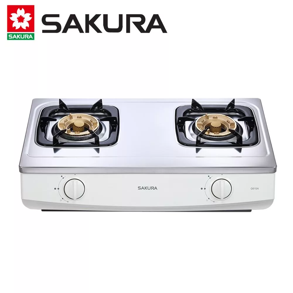 【SAKURA 櫻花】二口安全爐台爐 G615A/G615AS (天然瓦斯/NG1) 送安裝
