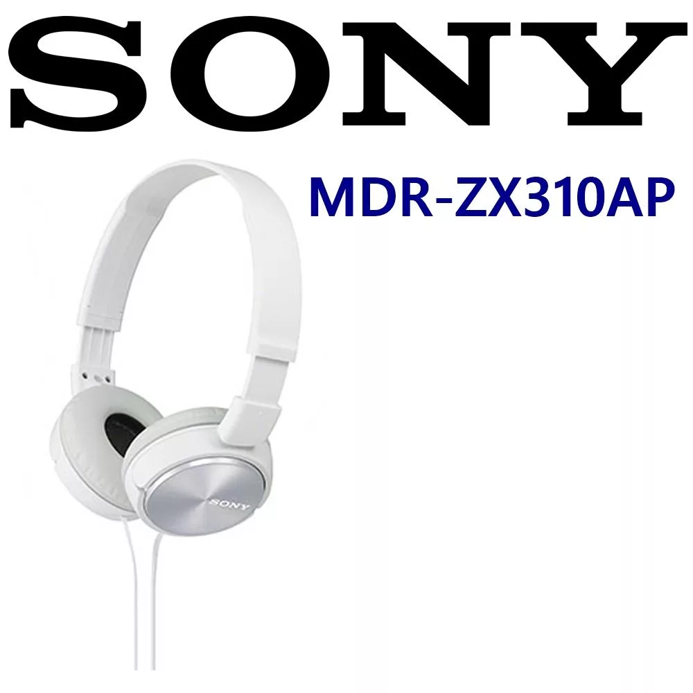 SONY MDR-ZX310AP 附耳麥IOS. 安卓適用 潮流隨型 耳罩式耳機 3色.公司貨保固一年 白色