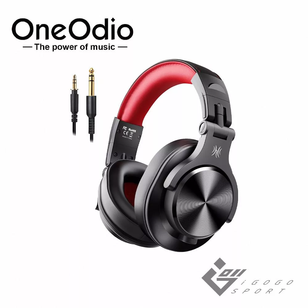 OneOdio A70 DJ無線藍牙監聽耳機 黑紅色
