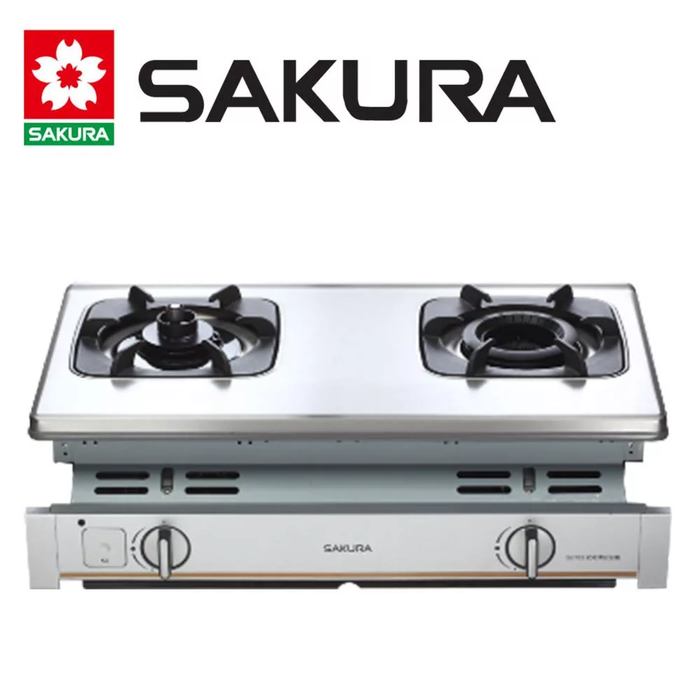 【SAKURA 櫻花】二口內燄防乾燒嵌入爐G6703/G-6703S(桶裝瓦斯/LPG) 送安裝