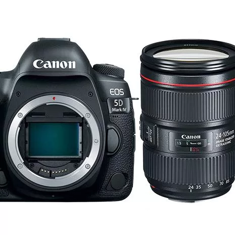 CanonEOS 5D Mark IV/5D4+EF24-105mm F4L IS II US(平行輸入)-送大吹球+細纖維拭鏡布+極細毛刷+數位清潔液組 無 黑色