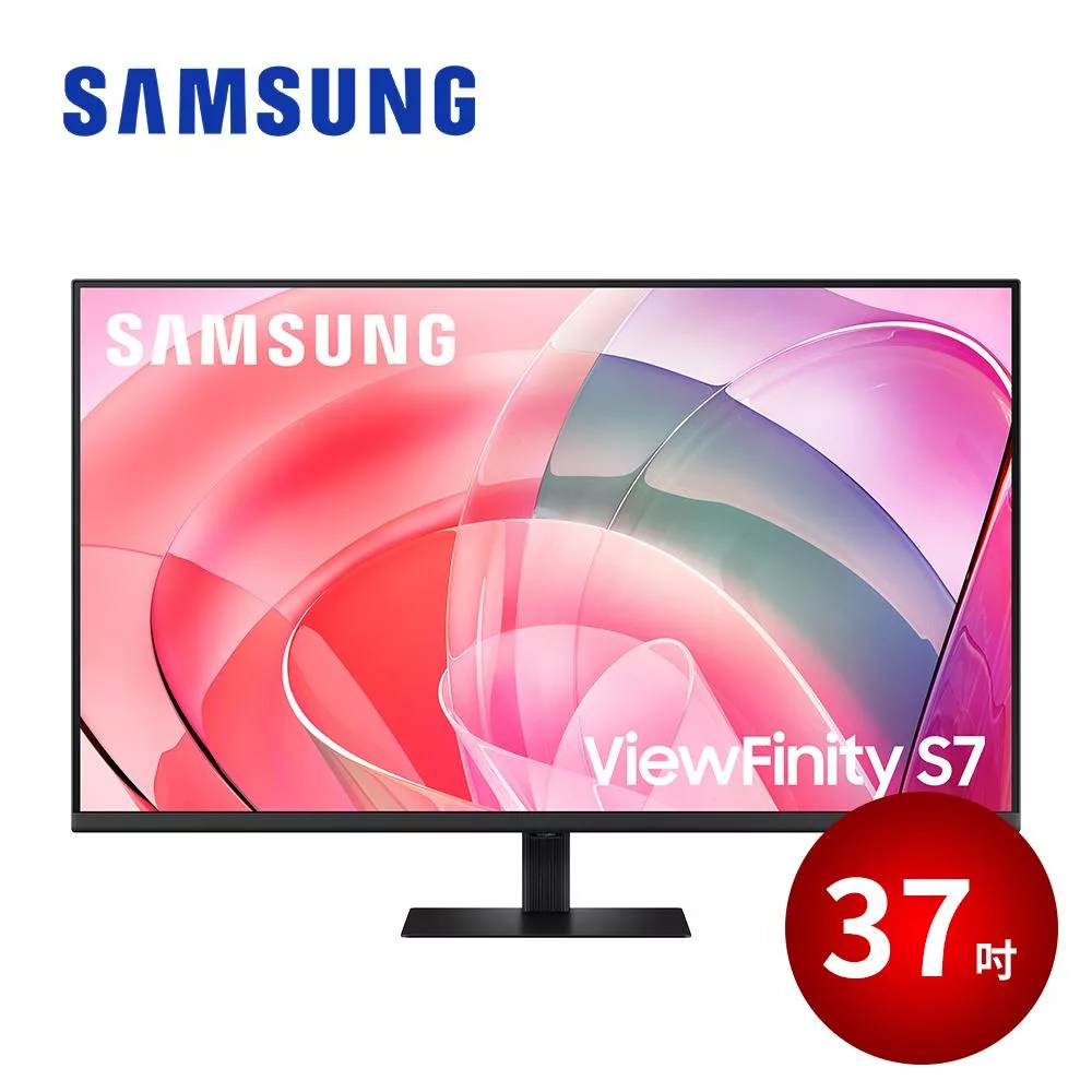 Samsung 37吋 ViewFinity S7 UHD 高解析度平面顯示器 S37D702EAC 黑色