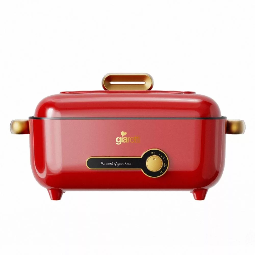 Giaretti 珈樂堤 多功能萬用鍋 GT-MFM105(奶油白/火焰紅) 火焰紅