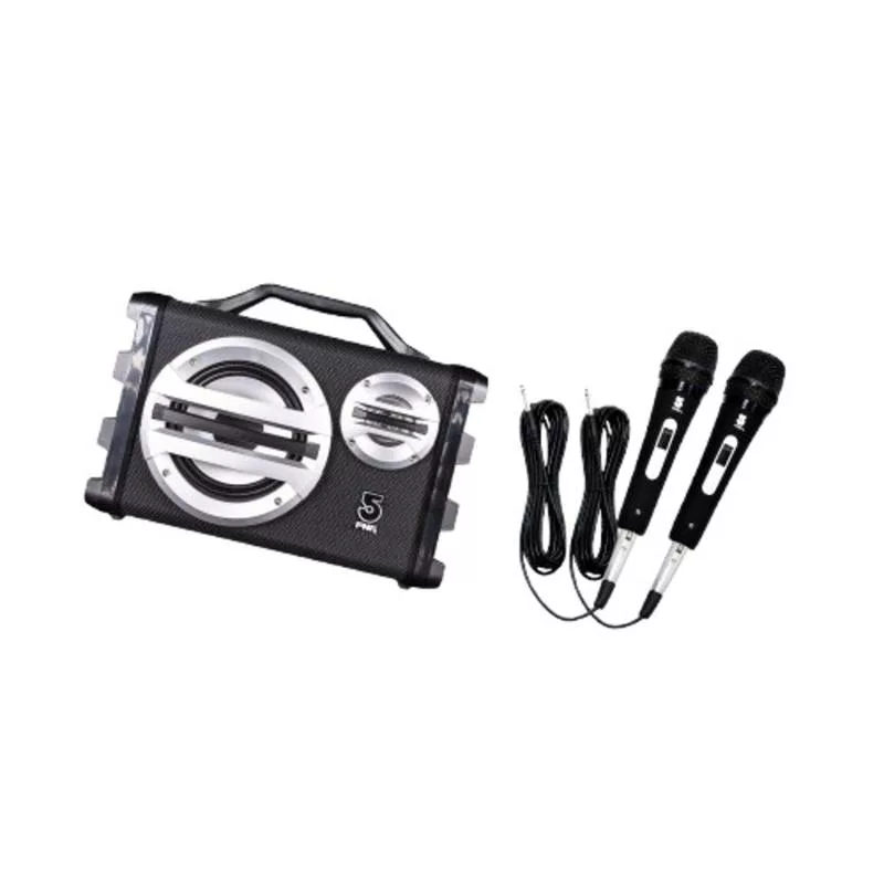 【ifive】隨身卡拉OK音響if-SK055-有線麥克風組合 經典黑