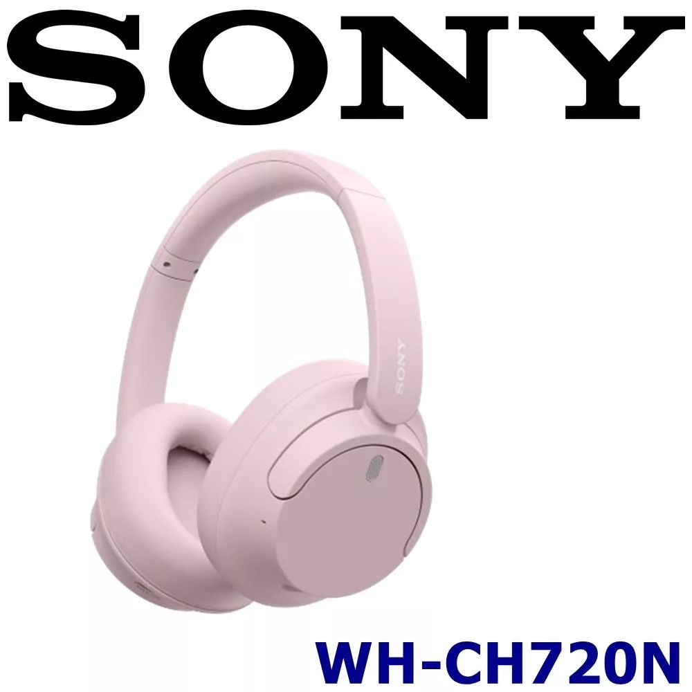 SONY WH-CH720N 真無線藍芽降噪耳罩式耳機 4色 雙噪音感應技術 35HR長續航 新力索尼保固一年 粉色 粉色