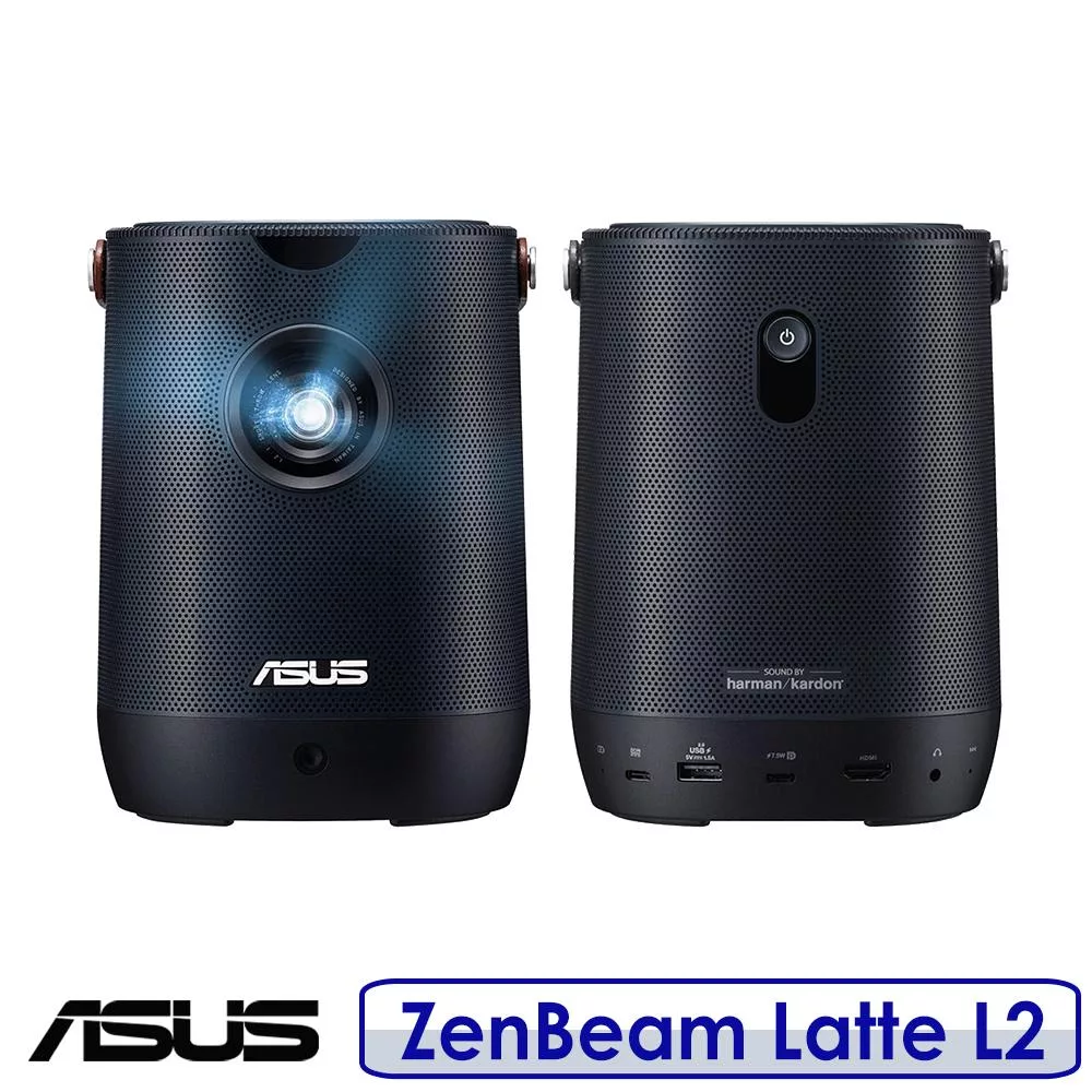 【送100吋投影布幕】ASUS 華碩 ZenBeam Latte L2 智慧型可攜式 LED 投影機