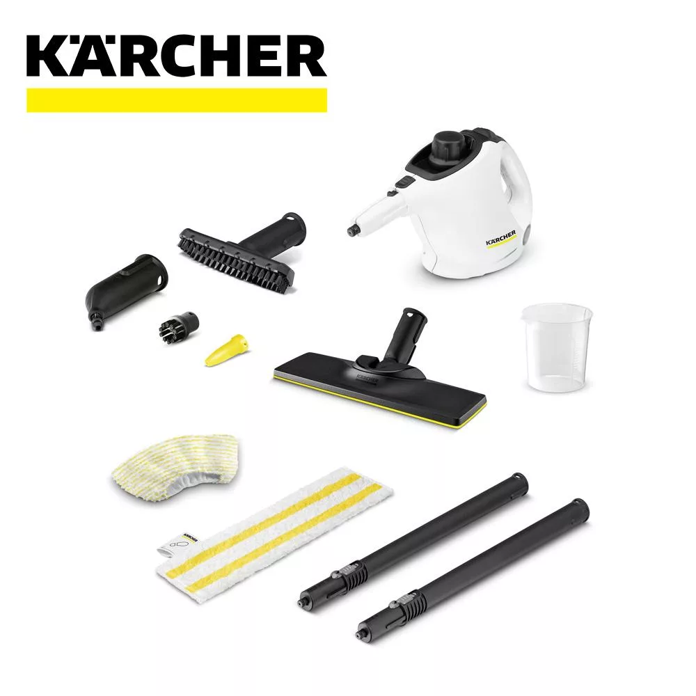 【KARCHER 德國凱馳】快拆式蒸氣清洗機 SC 1 EasyFix 白色款