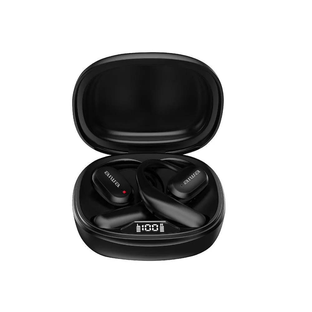 AIWA愛華 真無線藍牙耳機(附收納袋) AT-H10 AERO 黑色