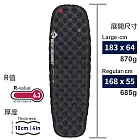 【澳洲 Sea to Summit】輕厚系列睡墊-極限版(女) R 黑 (充氣袋,維修貼,枕貼)